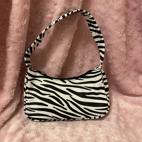 zebra print baguette bag - Picture 3 of 4